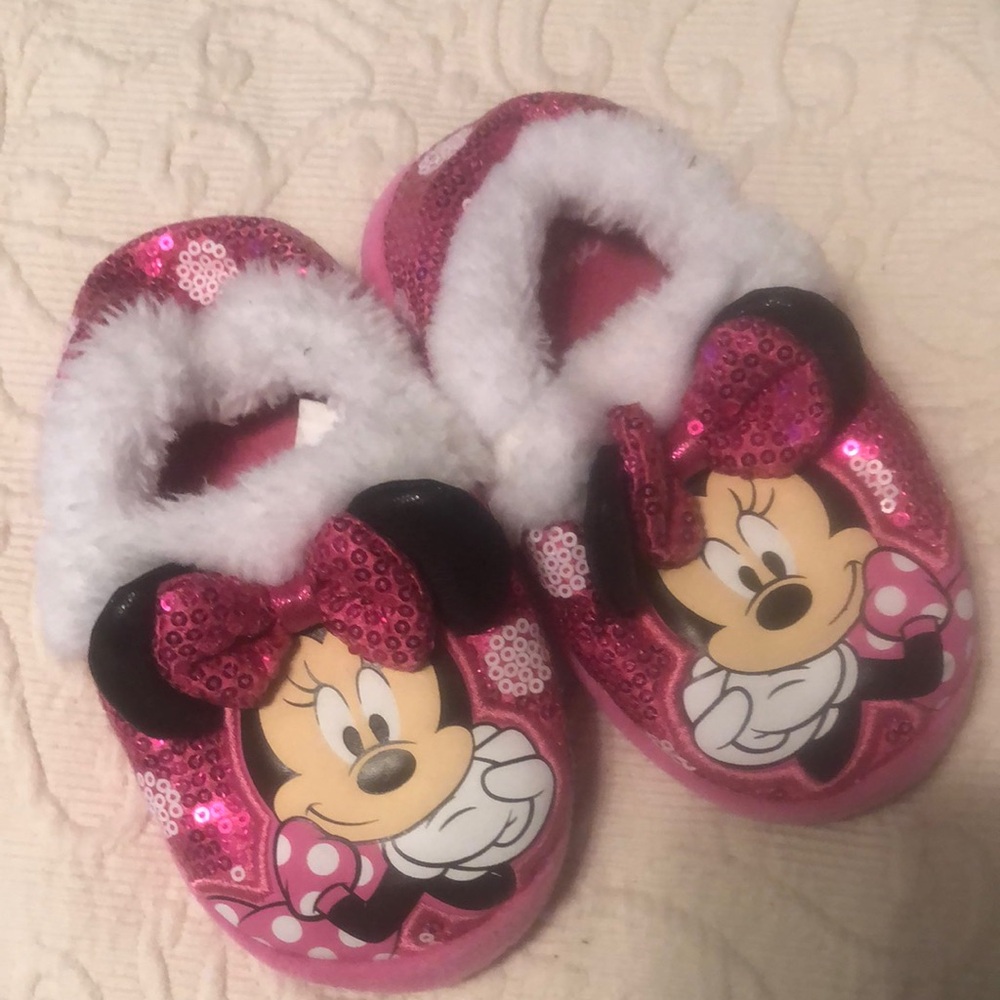 Disney Minnie Mouse fall Pink Slippers